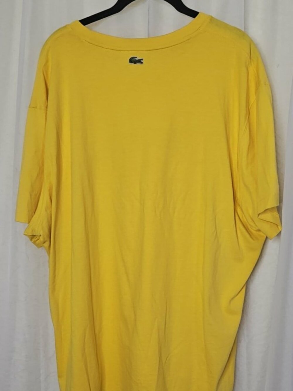 Lacoste Men's Yellow Graphic Multi-Color Block Logo Crewneck Tee - Size 4XL - Picture 4 of 4